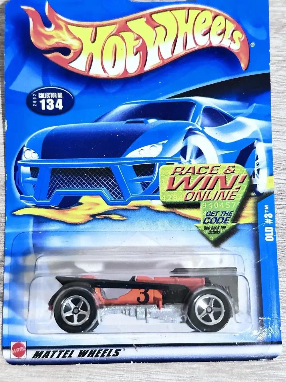 Light Orange Metallic w/ Painted Base 2002 Hot Wheels OLD #3 #134 New H78